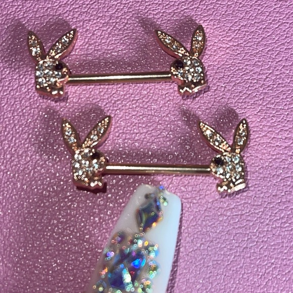 Bunny nipple ring Rose gold brand new - Picture 1 of 3